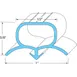 AllPoints 741298 Door End Gasket, 15-1/2" long, gray 1 image
