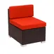 BFM Seating PH5101JV-MW Aruba Outdoor/Indoor Wide Middle Section, Aluminum Frame, Synthetic Wicker 1 image