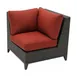 Plantation Prestige 8790100-015407 Savannah Outdoor Corner Section, Aluminum, Wicker, Henna Cushions 1 image