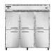 Continental Refrigerator 3RRFNSAHD 78" 3-Section Reach-In Refrigerator Freezer Combo w/ 6 Half Solid Doors 1 image