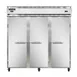 Continental Refrigerator 3RRFNSS 78" 3-Section Reach-In Refrigerator Freezer Combo w/ 3 Solid Doors 1 image