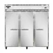 Continental Refrigerator 3RRFN 78" 3-Section Reach-In Refrigerator Freezer Combo w/ 3 Solid Doors 1 image