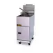 ANETS 40AV 15" Full Pot Floor Model Gas Fryer w/ 35 lbs Capacity, 2 Twin Baskets, Millivolt Control 1 image