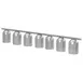 Nemco 6006-7 Heat Lamp, Single Row Suspension Bar, Chain Hung, 7 Bulb 1 image
