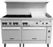 Vulcan 60SS-6B24GP 60" LP Gas Restaurant Range w/ (6) Open Burners, 24" Griddle Right, (2) Standard Ovens, 278.000 BTU 1 image