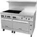 Vulcan 60SS-6B24GP 60" LP Gas Restaurant Range w/ (6) Open Burners, 24" Griddle Right, (2) Standard Ovens, 278.000 BTU 3 image