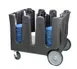 Vollrath ADC-8 Traex Adjustable Dish Caddy, 40"W x 30"D, 8 Compartments, 440 Plates, Gray, NSF, Plastic 1 image