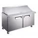 Grista GRSLM-2D/60 60" Two Section Mega Top Sandwich Prep Table w/ 2 Doors, 24 Pans 1 image