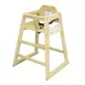 Adcraft HCW-1 Stackable High Chair, Solid Hardwood, Natural Finish, Reinforced Joints 1 image