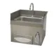 Advance Tabco 7-PS-43 18" Recessed Hand Sink w/Faucet, Single Knee Valve, Soap & Towel Dispenser 1 image