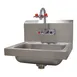Advance Tabco 7-PS-55 17" Wall Mounted Hand Sink with Faucet & Eye Wash- 20 gauge 1 image