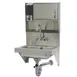 Advance Tabco 7-PS-69 17" Wall Mounted Hand Sink with Wrist Faucet, Soap & Towel Dispenser-20 gauge 1 image