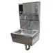 Advance Tabco 7-PS-85 17" Wall Mounted Hand Sink with Faucet, Soap & Towel Dispenser - 20 gauge 1 image