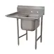 Advance Tabco 9-81-20-24L 50" One Compartment Sink, 20"W x 28"L Bowl With Left-Hand Drainboards 1 image