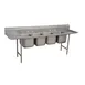 Advance Tabco 9-84-80-36RL 162" Four Compartment Sink, 20"W x 28"L Bowl With 2 Drainboards 1 image