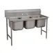 Advance Tabco 93-43-72 86" Three Compartment Sink, 24"W x 24"L Bowl Without Drainboard 1 image