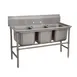 Advance Tabco 94-3-54 62" Three Compartment Sink, 16"W x 20"L Bowl Without Drainboard 1 image