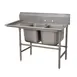 Advance Tabco 94-42-48-36L 92" Two Compartment Sink, 24"W x 24"L Bowl With Left-Hand Drainboard 1 image