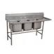 Advance Tabco 94-43-72-24R 107" Three Compartment Sink, 24"W x 24"L Bowl With Right-Hand Drainboard 1 image
