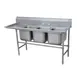 Advance Tabco 94-43-72-36L 119" Three Compartment Sink, 24"W x 24"L Bowl With Left-Hand Drainboard 1 image