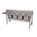 Advance Tabco 94-44-96-24L 133" Four Compartment Sink, 24"W x 24"L Bowl w/Left-Hand Drainboard 1 image