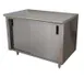 Advance Tabco CB-SS-309M Cabinet Base Sliding Door Work Table with Mid-Shelf, 108"W X 30"D 1 image