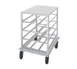 Advance Tabco CR10-72 Half Size Aluminum Mobile Can Rack with Aluminum Top, 72 Cans Size #10 Capacity 1 image