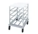 Advance Tabco CRPL10-54 Half Size Aluminum Mobile Can Rack with Poly Top, 54 Cans Size #10 Capacity 1 image