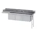Advance Tabco DTC-3-1620-66R 66" Dishtable with Potsinks, 6" Right Drainboard, 3 Bowls 1 image