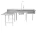 Advance Tabco DTS-U30-96L 108" U-Shaped Soiled Dishtable w/ Left Table, Pre-Rinse Sink 1 image