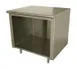 Advance Tabco EB-SS-368 96" Cabinet Base Open Front Work Table, Flat Top / 14 Gauge Top 1 image