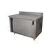 Advance Tabco ECK-SS-2410M-X 120" Sliding Door Work Table with Mid-Shelf / Backsplash - Flyer 1 image