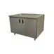 Advance Tabco EHB-SS-244M-X 48" Cabinet Base Hinged Doors Work Table with Middle Shelf / Flyer 1 image