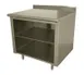 Advance Tabco EK-SS-248M 96" Cabinet Base Open Front Work Table with Mid-Shelf 1 image