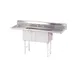 Advance Tabco FC-2-2030-24RL 88" Two Compartment Sink, 20"W x 30"L Bowl With 2 Drainboards 1 image