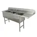Advance Tabco FC-3-1515-15R 62" Three Compartment Sink, 15"W x 15"L Bowl With Right-Hand Drainboard 1 image