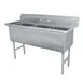 Advance Tabco FC-3-1824-X 59" Three Compartment Sink, 18"W x 24"L Bowl Without Drainboard 1 image