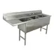 Advance Tabco FC-3-2424-18L 92" Three Compartment Sink, 24"W x 24"L Bowl With Left-Hand Drainboard 1 image