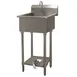 Advance Tabco FC-FM-2721FV 27" Freestanding Hand Sink without Faucet - Single Foot Valve / 16 g 1 image