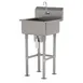 Advance Tabco FC-FM-2721KV 27" Freestanding Hand Sink without Faucet - Single Knee Valve / 16 g 1 image