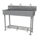 Advance Tabco FC-FM-60FV 60" Freestanding Multi-Station Hand Sink without Faucet - Knee Valves/16 g 1 image