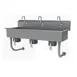 Advance Tabco FC-WM-60KV 60" Wall Mounted Multi-Station Hand Sink without Faucet-Knee Valves/16 g 1 image