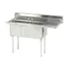 Advance Tabco FE-2-1812-18R-X 56" Two Compartment Sink, 18"W x 18"L Bowl With Right-Hand Drainboard 1 image
