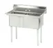 Advance Tabco FE-2-1812-X 41" Two Compartment Sink, 18"W x 18"L Bowl Without Drainboard 1 image