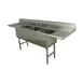 Advance Tabco FE-3-1614-18RL-X 84" Three Compartment Sink, 16"W x 20"L Bowl With 2 Drainboards 1 image