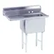 Advance Tabco FS-1-1620-18L 36" One Compartment Sink, 16"W x 20"L Bowl With Left-Hand Drainboards 1 image