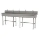 Advance Tabco FS-FM-100EF 100" Freestanding Multi-Station Hand Sink with e-Faucet - 14 gauge 1 image