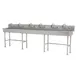Advance Tabco FS-FM-120-ADA-F 120" Freestanding Multi-Station Hand Sink w/Wrist Faucet - 14 gauge 1 image