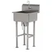 Advance Tabco FS-FM-2219KV 23" Freestanding Hand Sink without Faucet - Single Knee Valve / 14 g 1 image