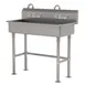 Advance Tabco FS-FM-40-ADA-F 40" Freestanding Multi-Station Hand Sink with Wrist Faucet - 14 gauge 1 image